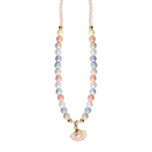 Schelpketting met parels