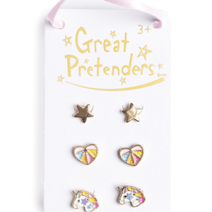 Oorbellen - Unicorn 3 paar (Great Pretenders)