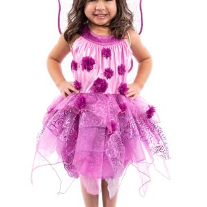 Elfjesjurk - fee  - paarse prinsessenjurk - 116/122 - L (5-7 jaar)