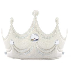 Kroon - Prinsessenkroon zilver - Stoffen kroon
