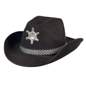 Cowboyhoed Sheriff Austin zwart