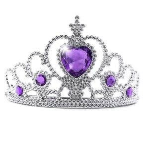 Prinsessen kroon paars-zilver