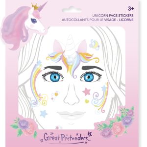 Gezicht stickers kristallen Unicorn