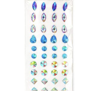 Gezicht stickers kristallen - Multi pack