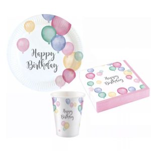 Feestpakket "Happy Birthday" +  8 x prinsessenkroon