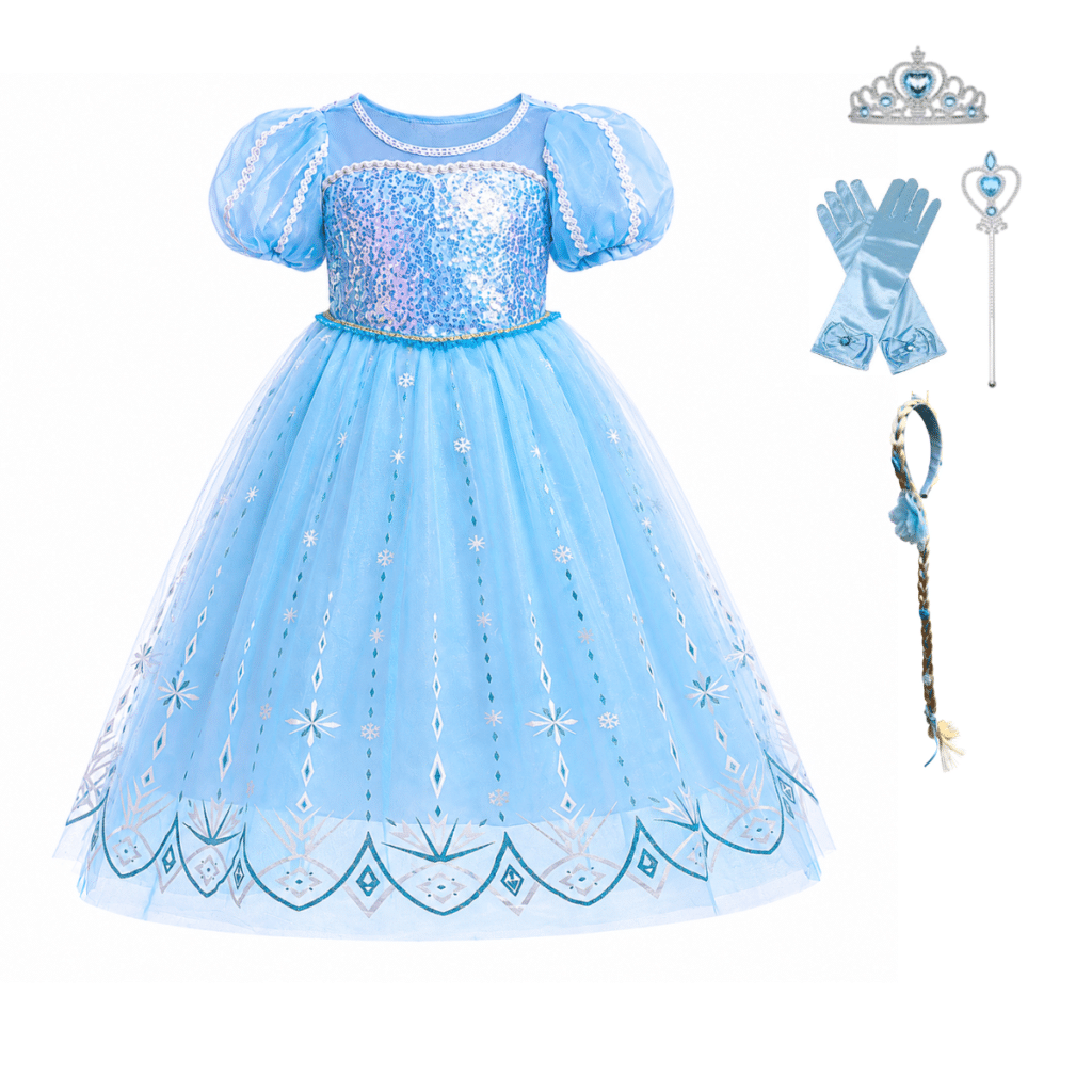 Luxe Frozen Elsa prinesenjurk met accessoires