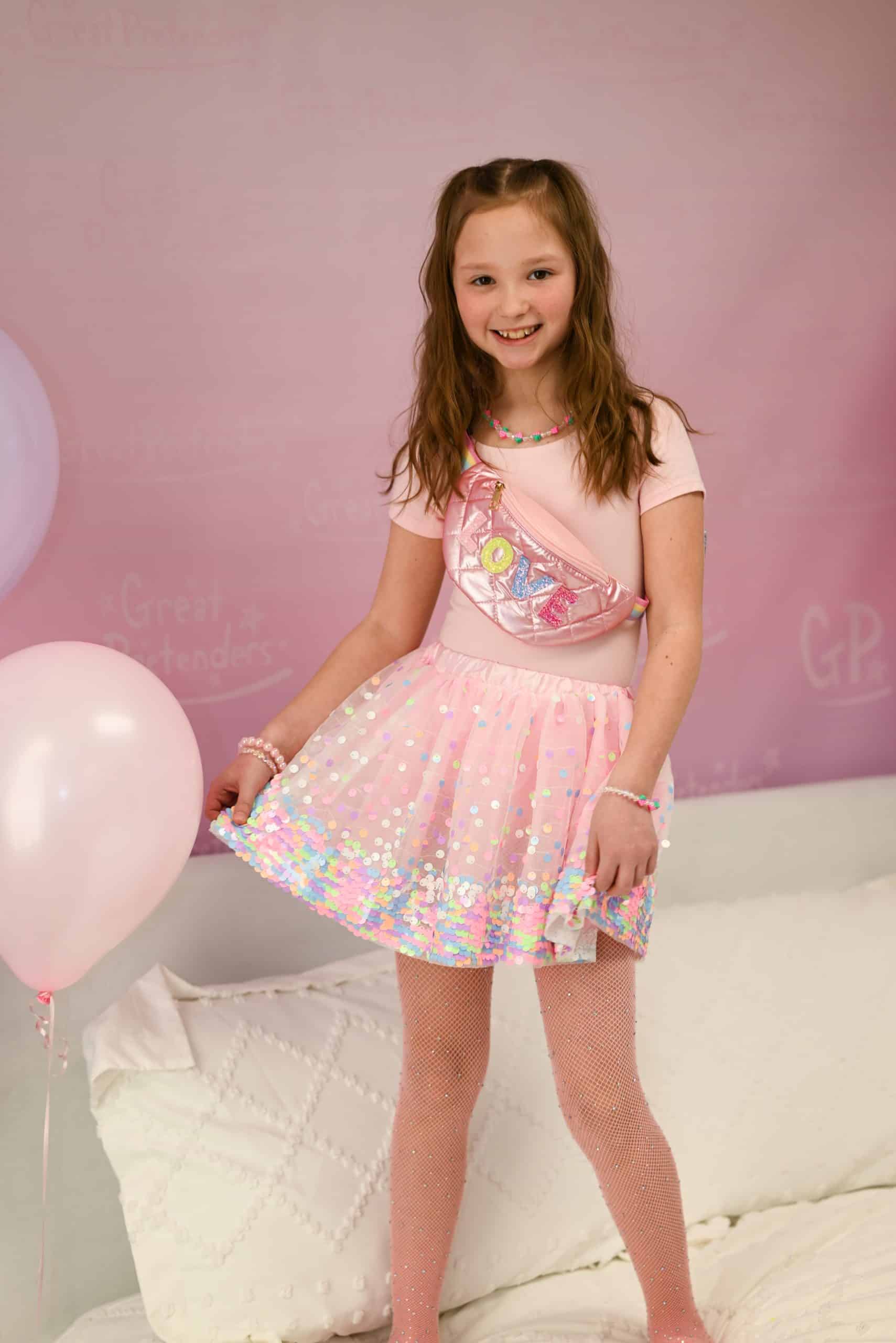Roze pailletten rok www.prinsessenjurk.nl v2