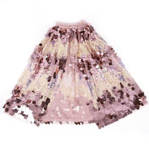 Great Pretenders - Lichtroze pailletten cape - 4-6 jaar