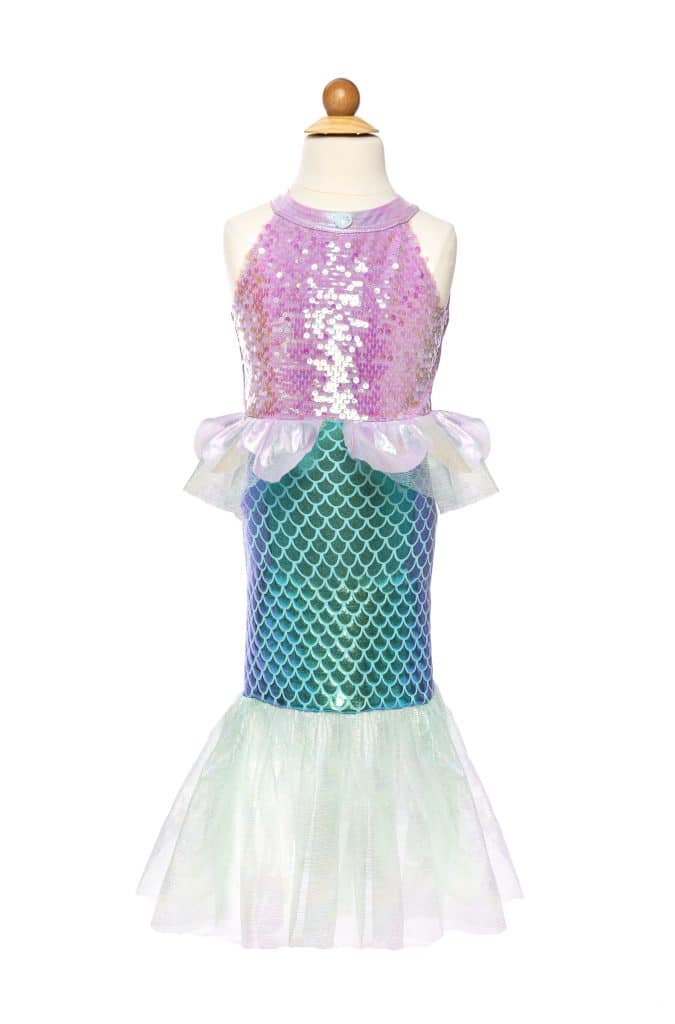 Zeemeermin jurk Misty lila www.prinsessenjurk.nl