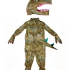 Donker groen dino pak www.prinsessenjurk.nl