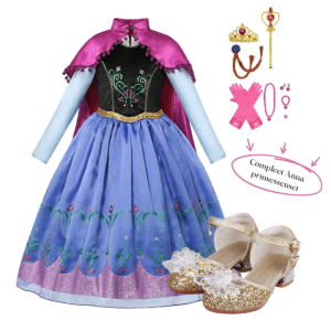 Frozen Anna deluxe prinsessenpakket + Prinsessenschoenen + accessoires