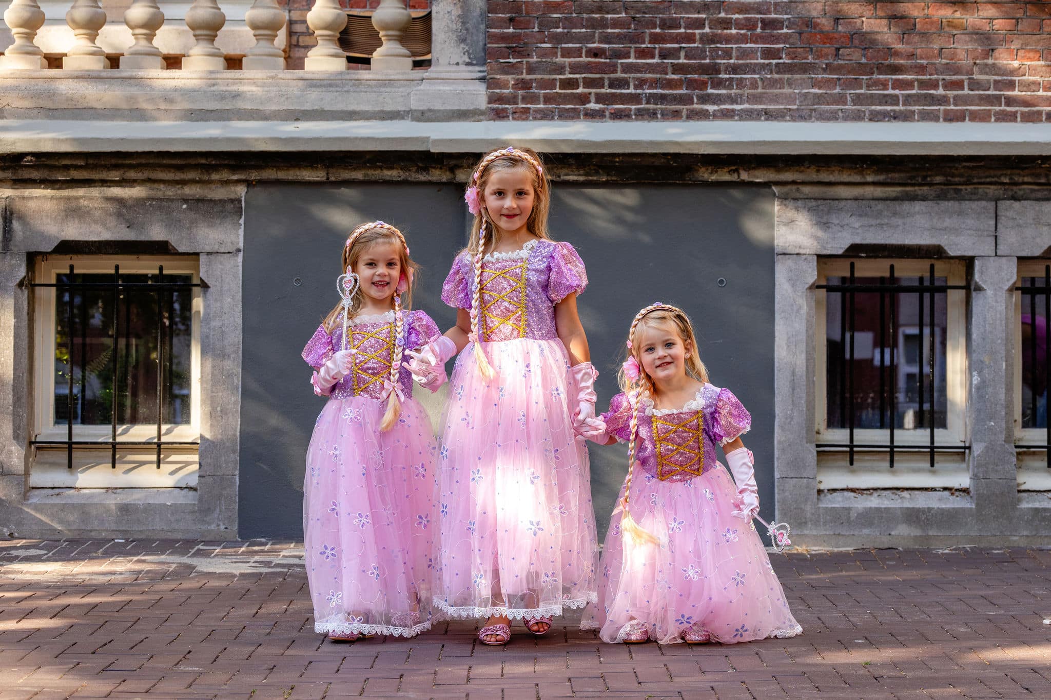Prinsessenjurk Rapunzel roze