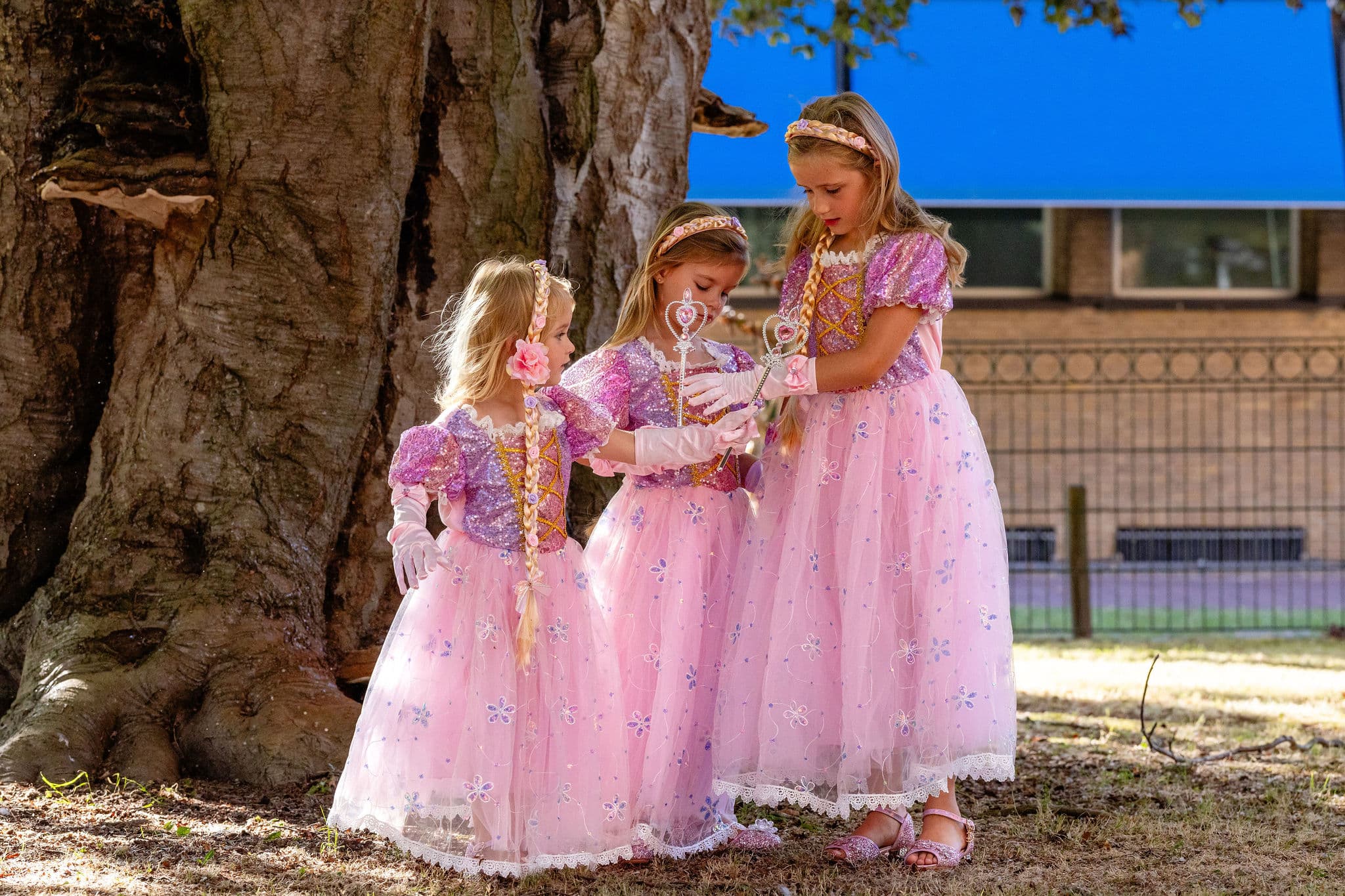 Prinsessenjurk Rapunzel roze 1